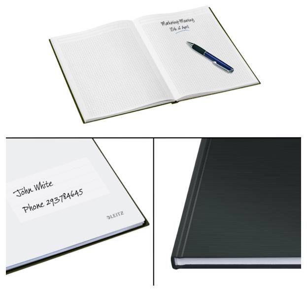 Leitz 46660095 Notizbuch kariert Schwarz Anzahl der Blätter: 80 DIN A5