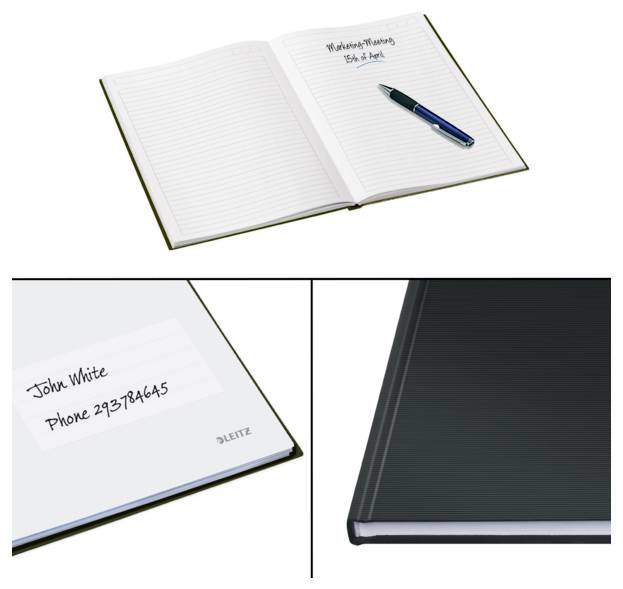 Leitz 46670095 Notizbuch liniert Schwarz Anzahl der Blätter: 80 DIN A5