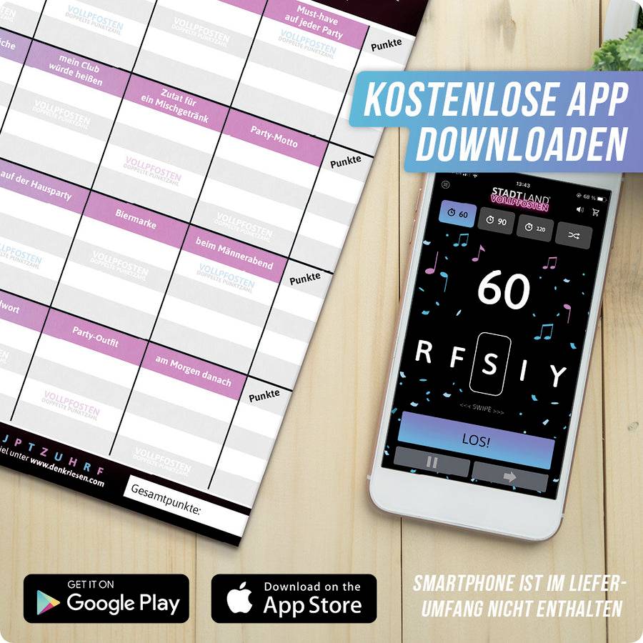 D&R Denkriesen STADT LAND VOLLPFOSTEN® - Party Edition 4260528093908 Anzahl Spieler (max.): 50