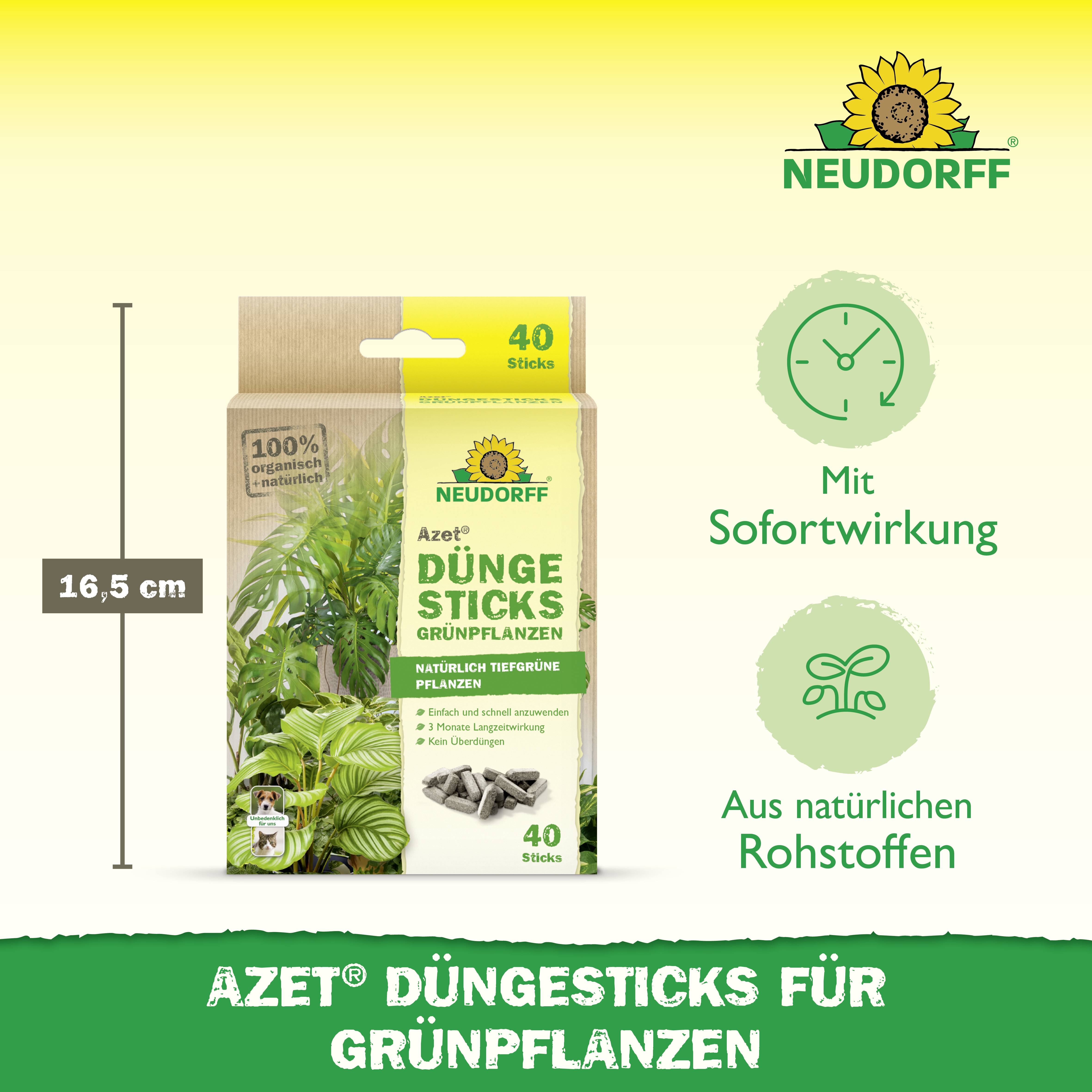Neudorff 01418 Azet DüngeSticks für Grünpflanzen 40St.