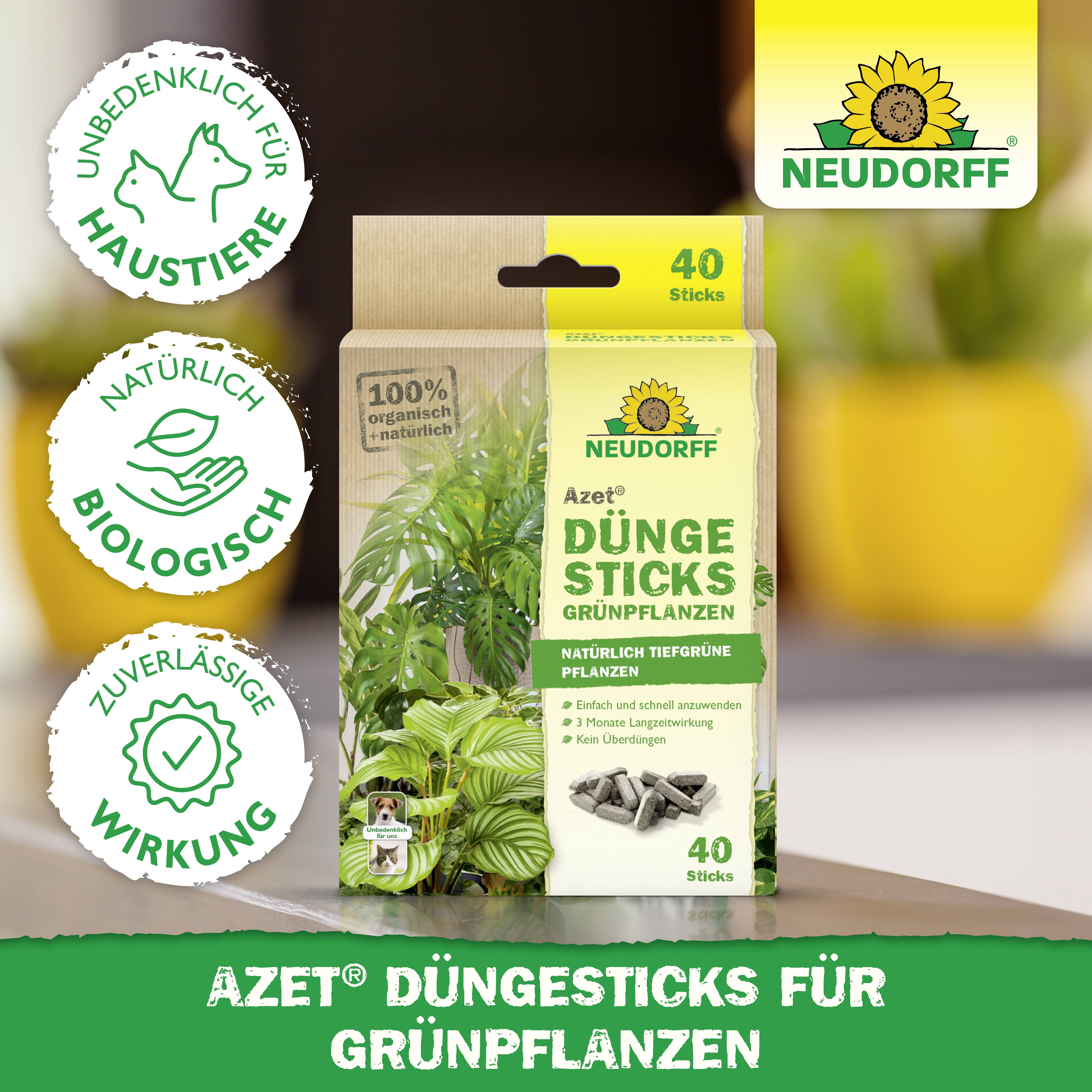 Neudorff 01418 Azet DüngeSticks für Grünpflanzen 40St.