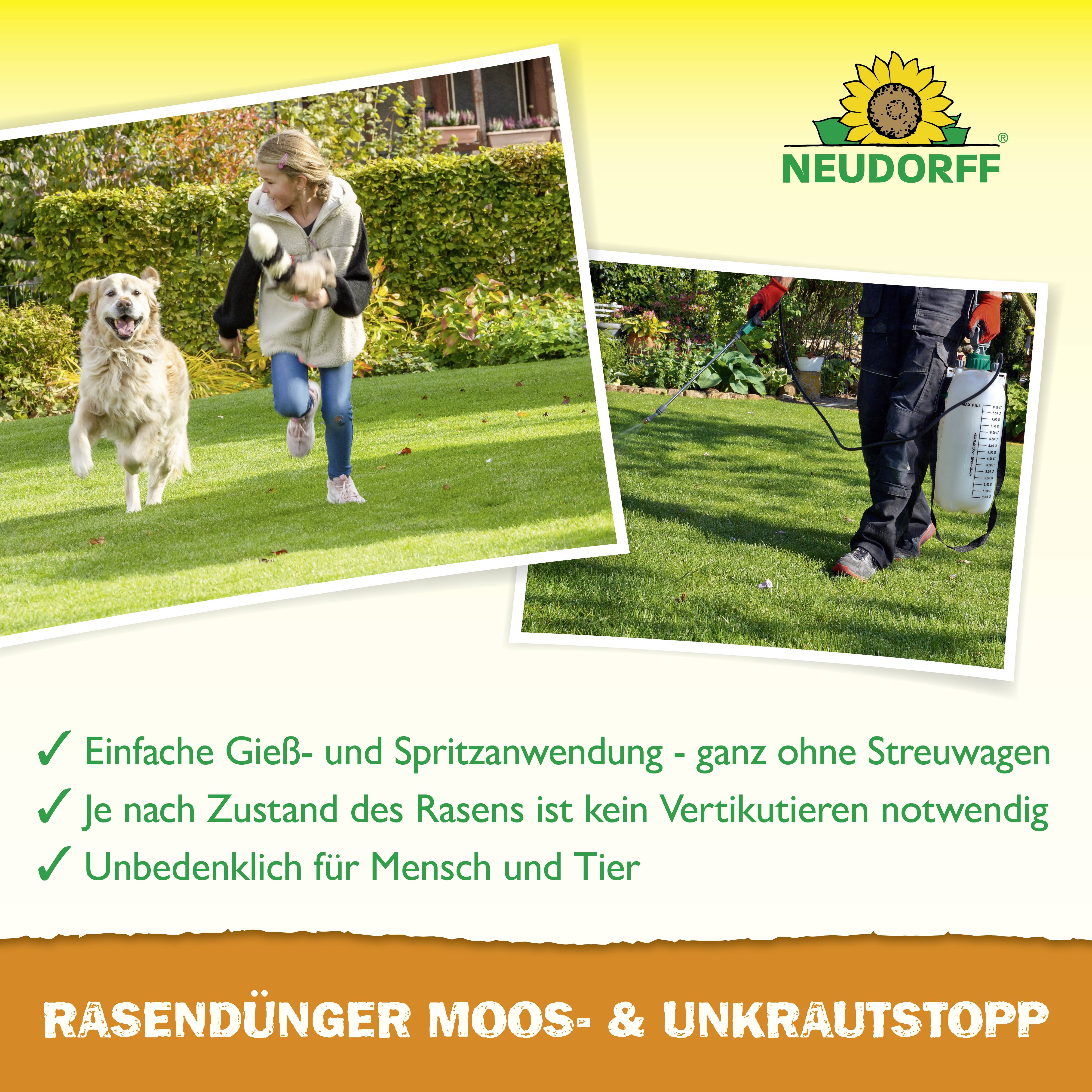 Neudorff 01281 Azet Rasendünger Moos- & Unkraut-Stopp 1l