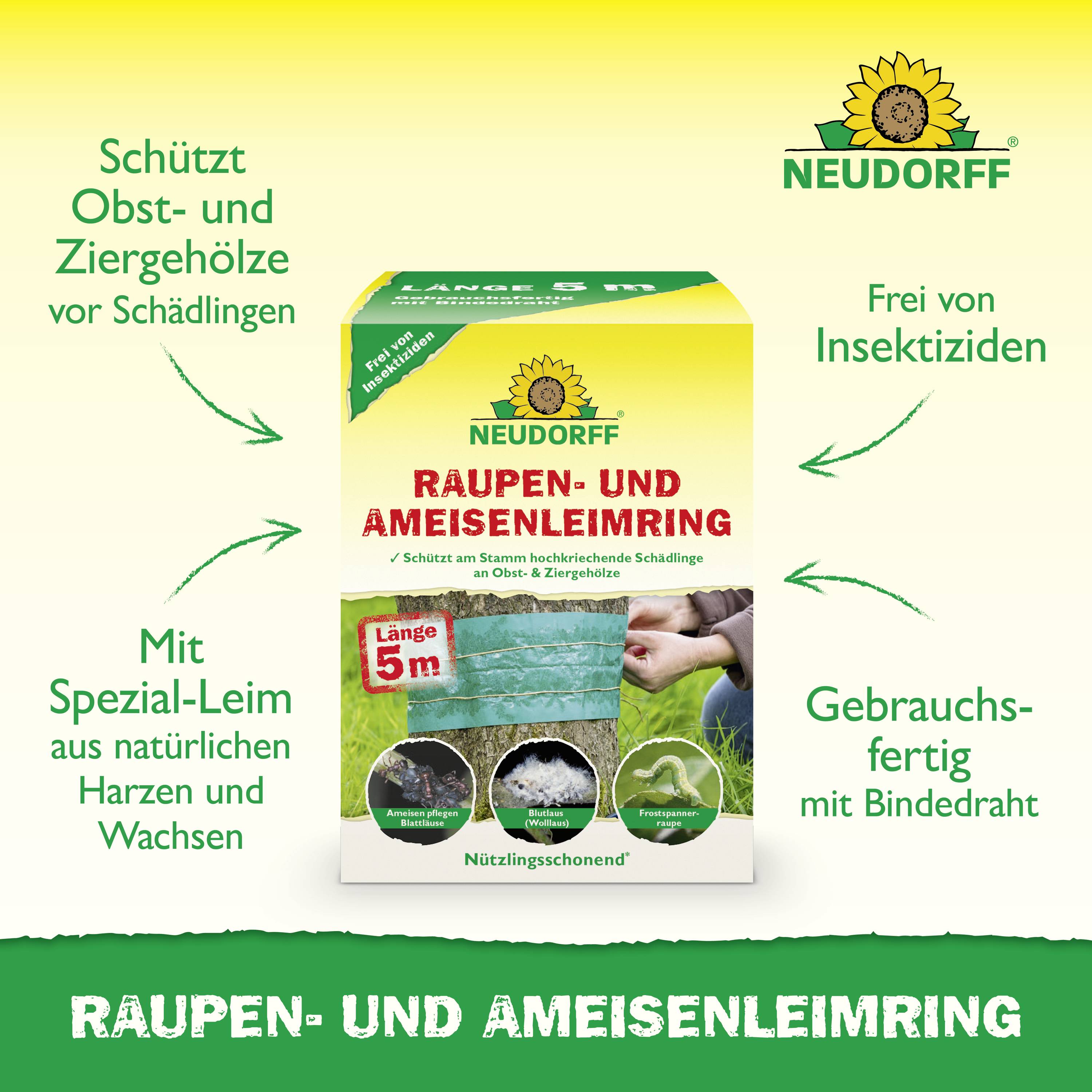 Neudorff 00328 Raupen- und AmeisenLeimring 5m