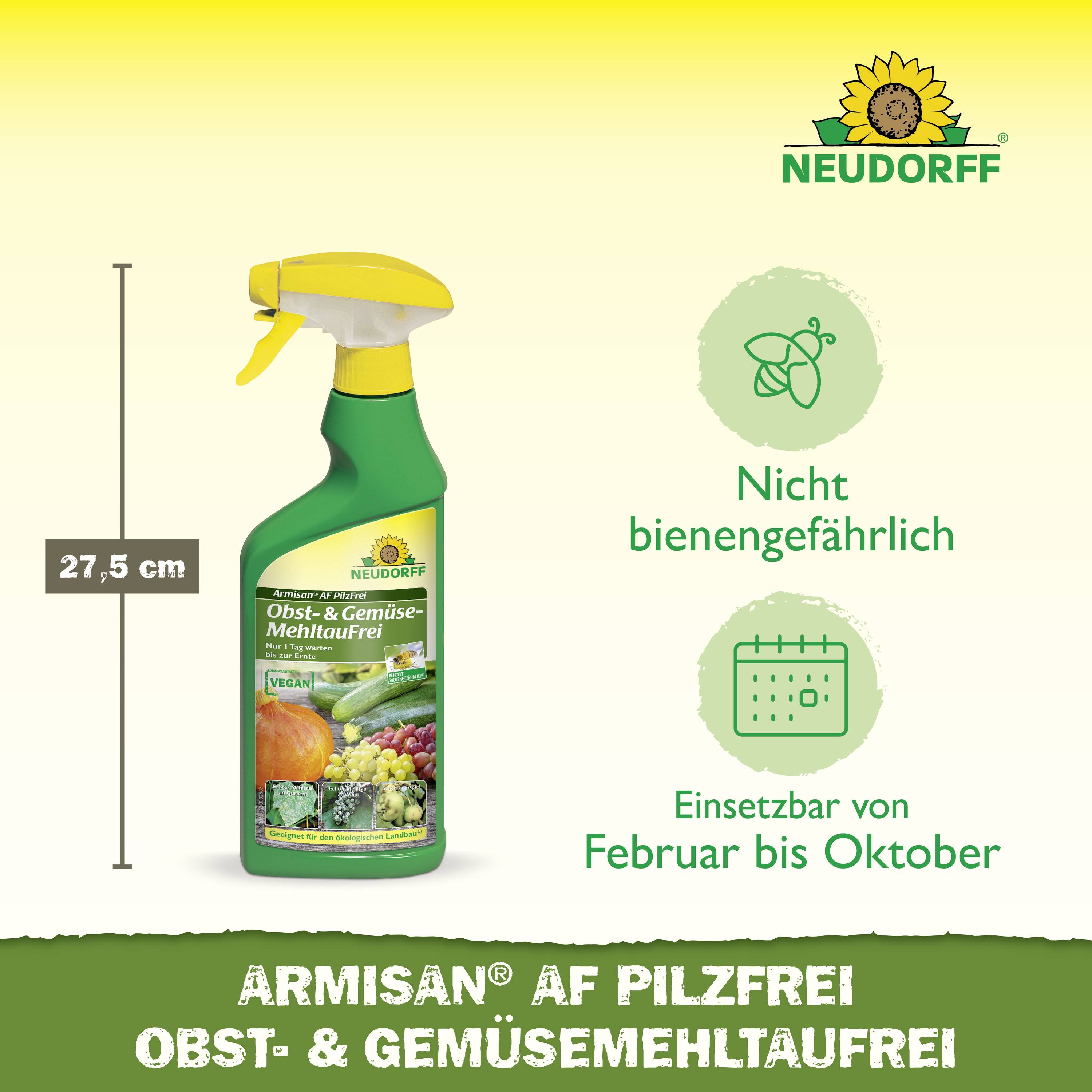 Neudorff 01297 Armisan AF PilzFrei Obst- und GemüseMehltauFrei 500ml