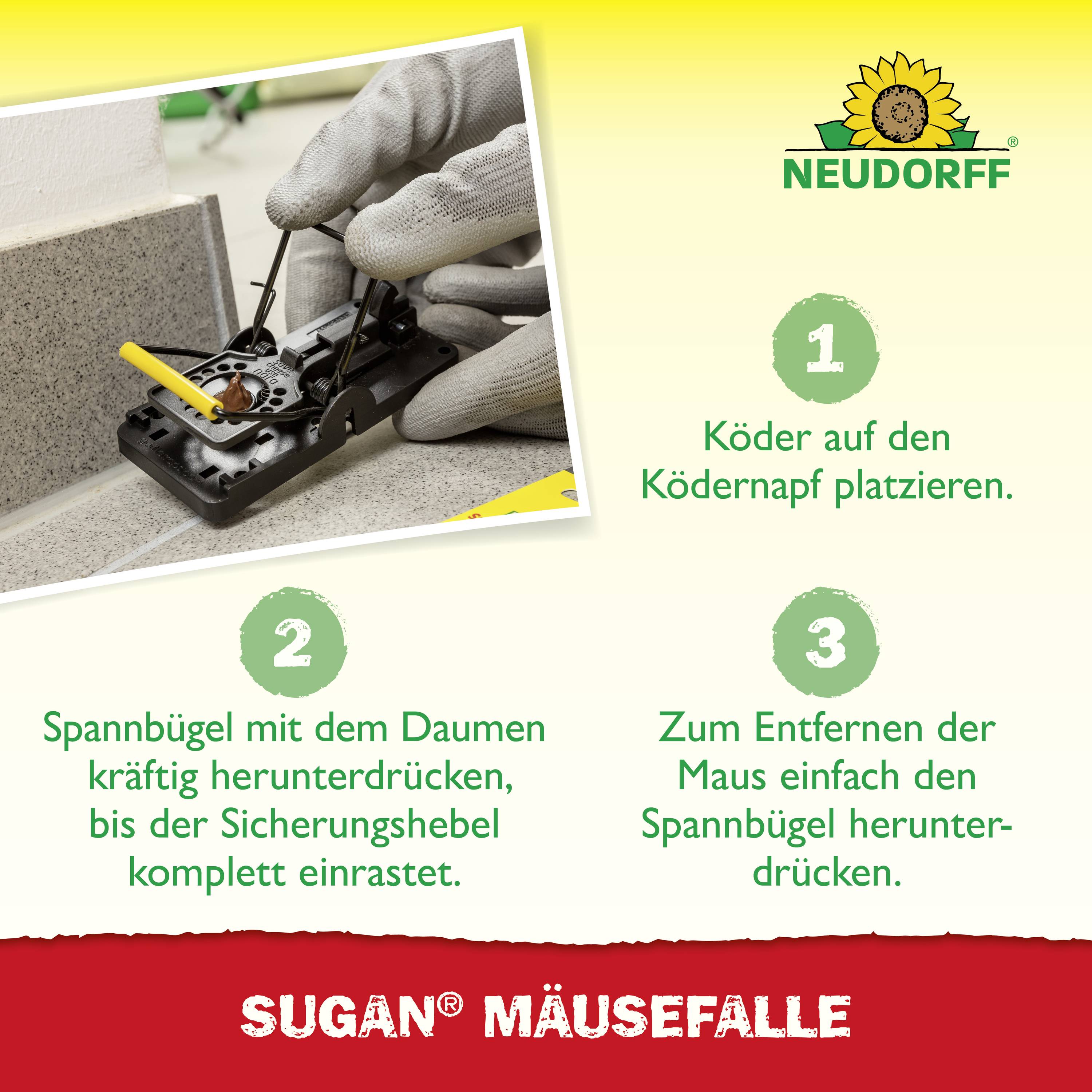 Neudorff Sugan Mausefalle Funktionsart Lockstoff 1St.