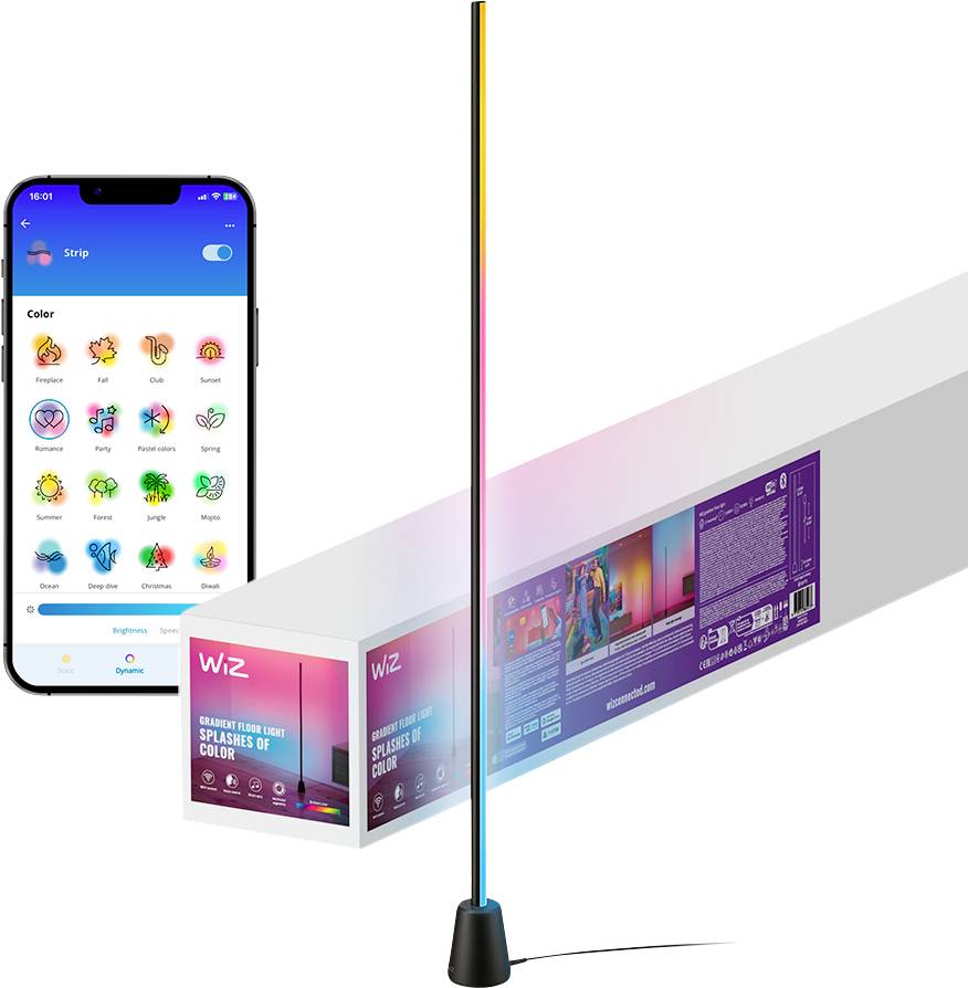 WiZ 8719514865273 LED LED fest eingebaut 9.7 W (Ø x L) 90 mm x 135.5 cm dimmbar, app-gesteuert 1 St.