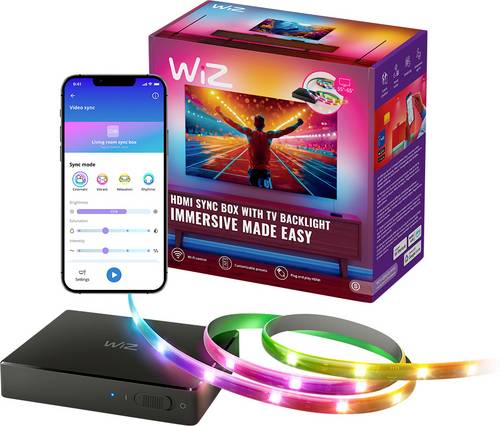 WiZ Sync box starter kit 55 -65 EU 8720169078604 LED-Streifen-Set 240 V 260 cm 1 St.