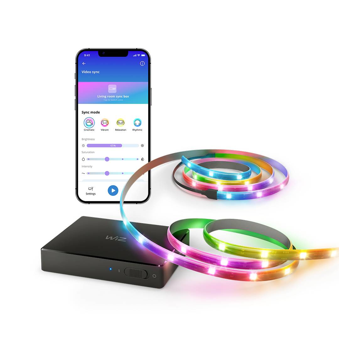 WiZ Sync box starter kit 75"-85" EU 8720169078628 LED-Streifen-Set 240 V 340 cm Mehrfarbig 1 St.