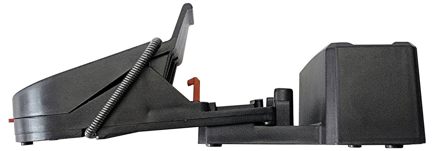 A manual paper creaser with a lever and base, showcasing the mechanism used to fold or crease paper manually for crafting or printing tasks.