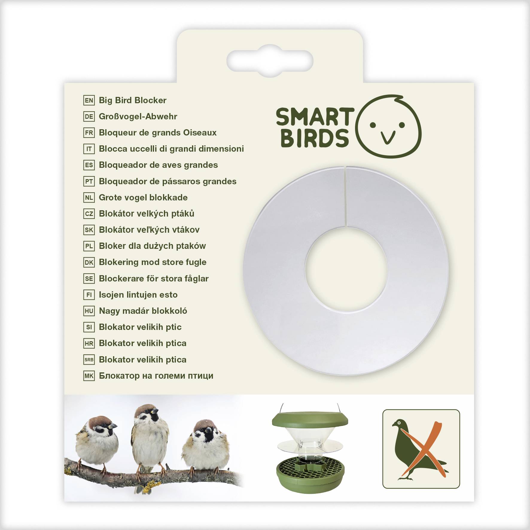 Swissinno Großvogel-Abwehr-Ring für Futtersilo Silber 1 St. 1 860 001K