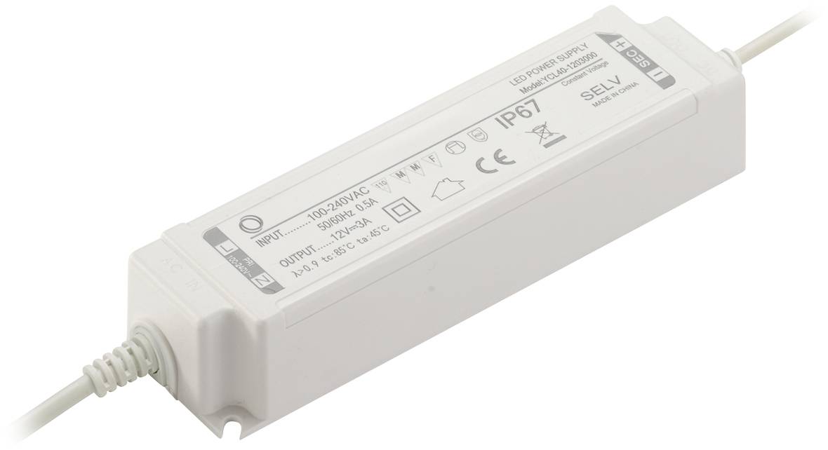 YingJiao YCL40-1203330 LED-Treiber 40W 3.33A 12V 1St.