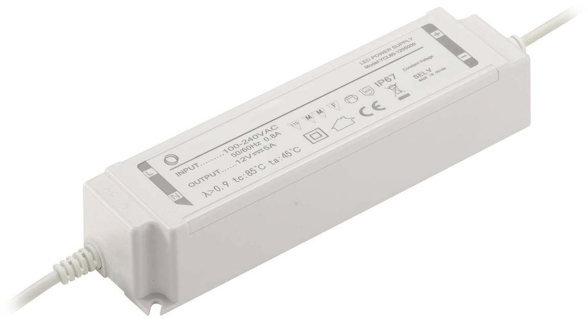 YingJiao YCL60-1205000 LED-Treiber 60W 5A 12V 1St.