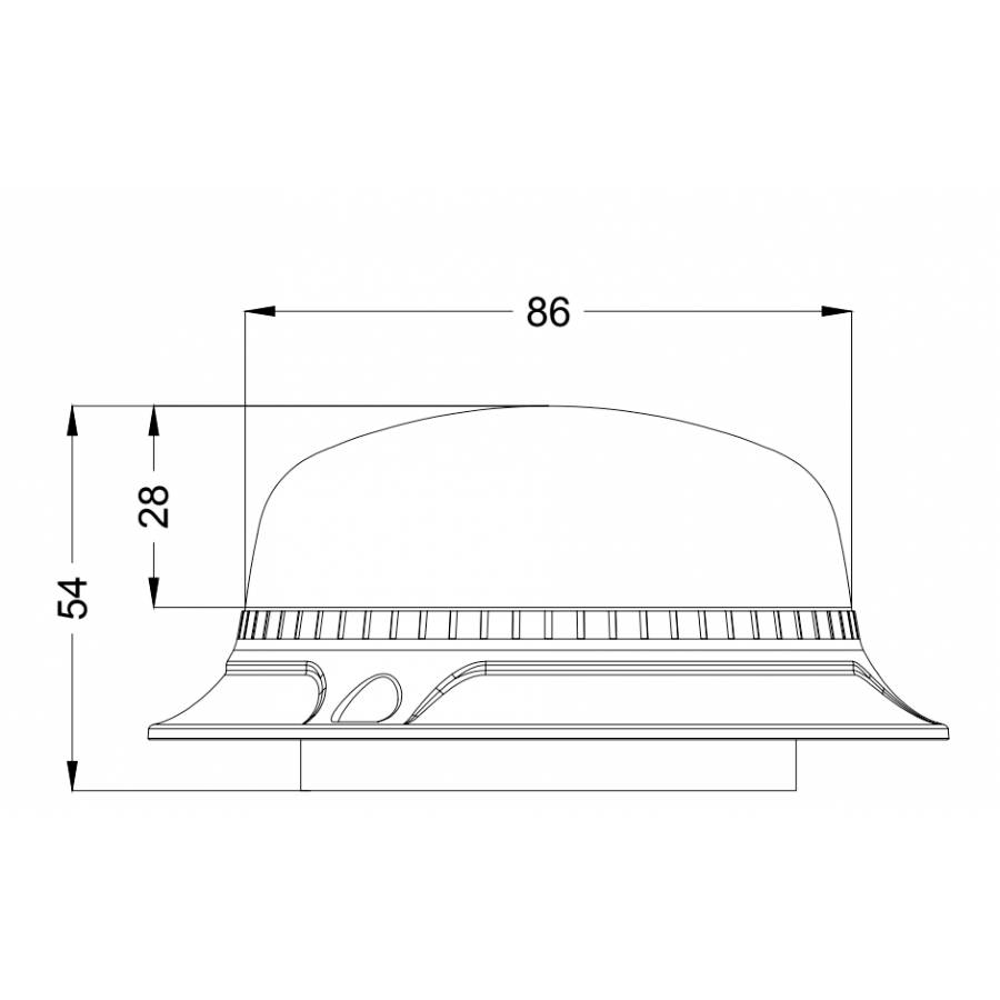SecoRüt Rundumleuchte ALR0201 12 V/DC, 24 V/DC über Bordnetz Magnet-Befestigung, Magnetfuß Orange