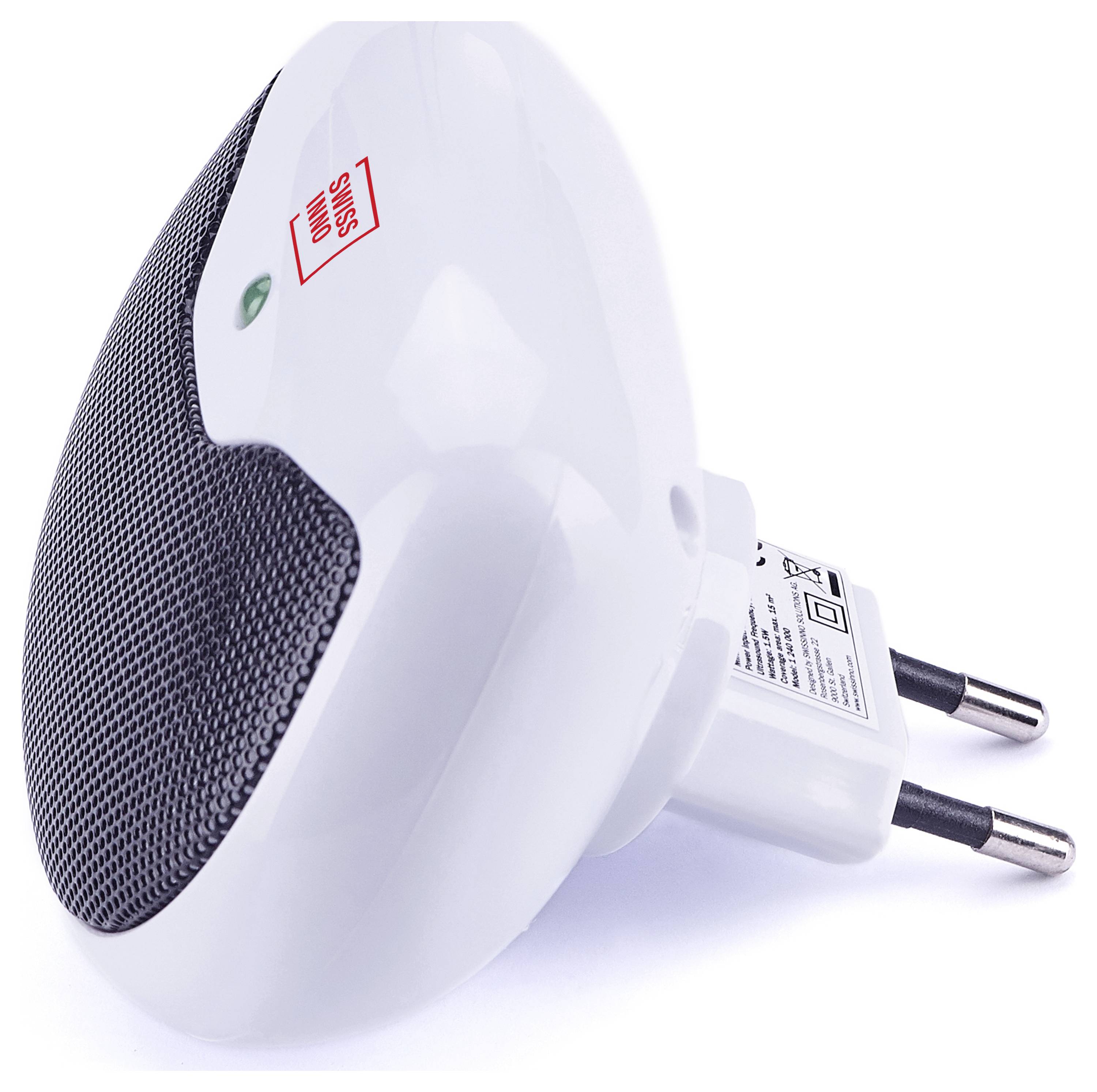 Swissinno Mini Ultraschall Indoor Nagetier Abwehr Funktionsart Abschreckung Wirkungsbereich 15m² 1St.