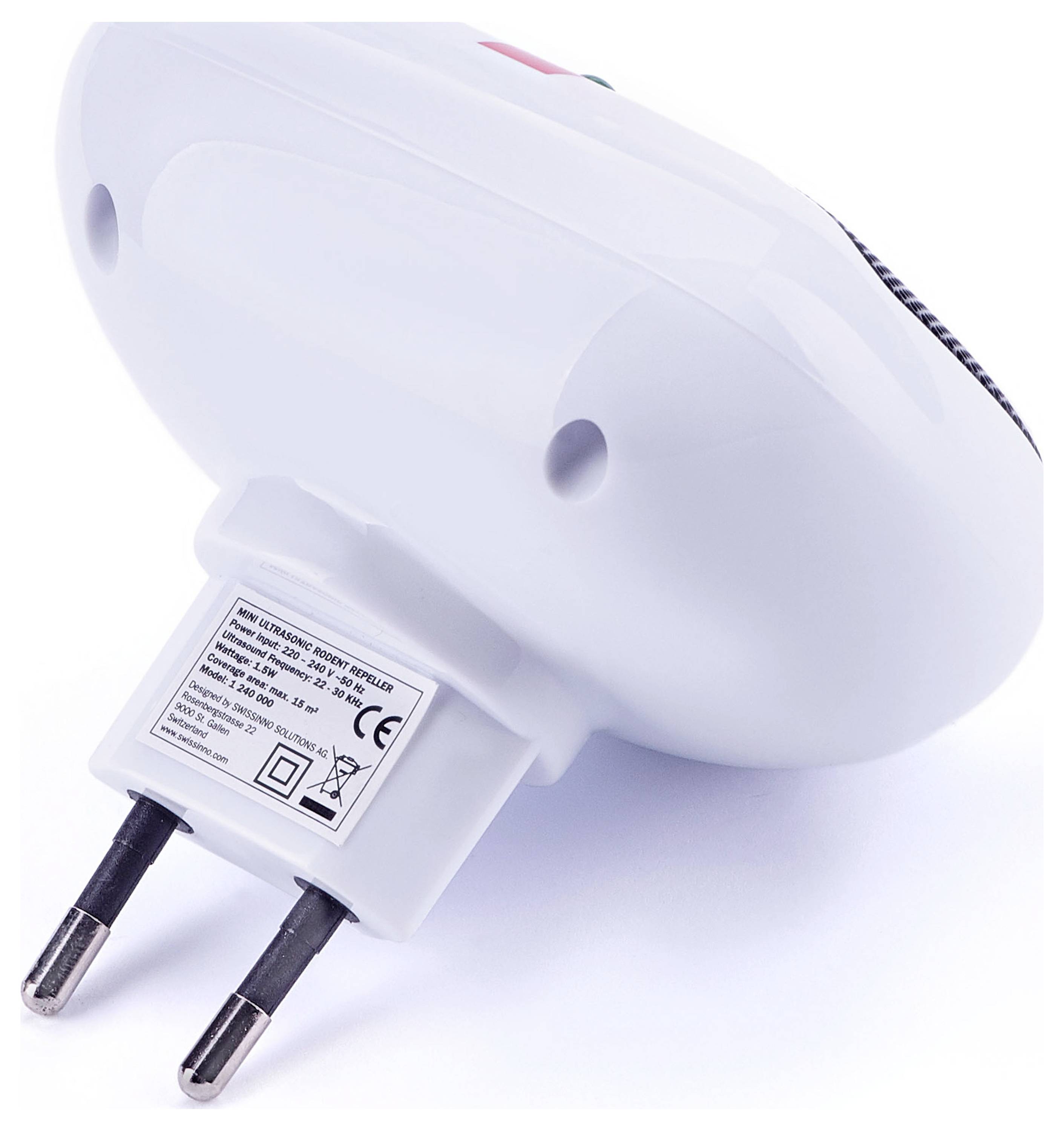 Swissinno Mini Ultraschall Indoor Nagetier Abwehr Funktionsart Abschreckung Wirkungsbereich 15m² 1St.