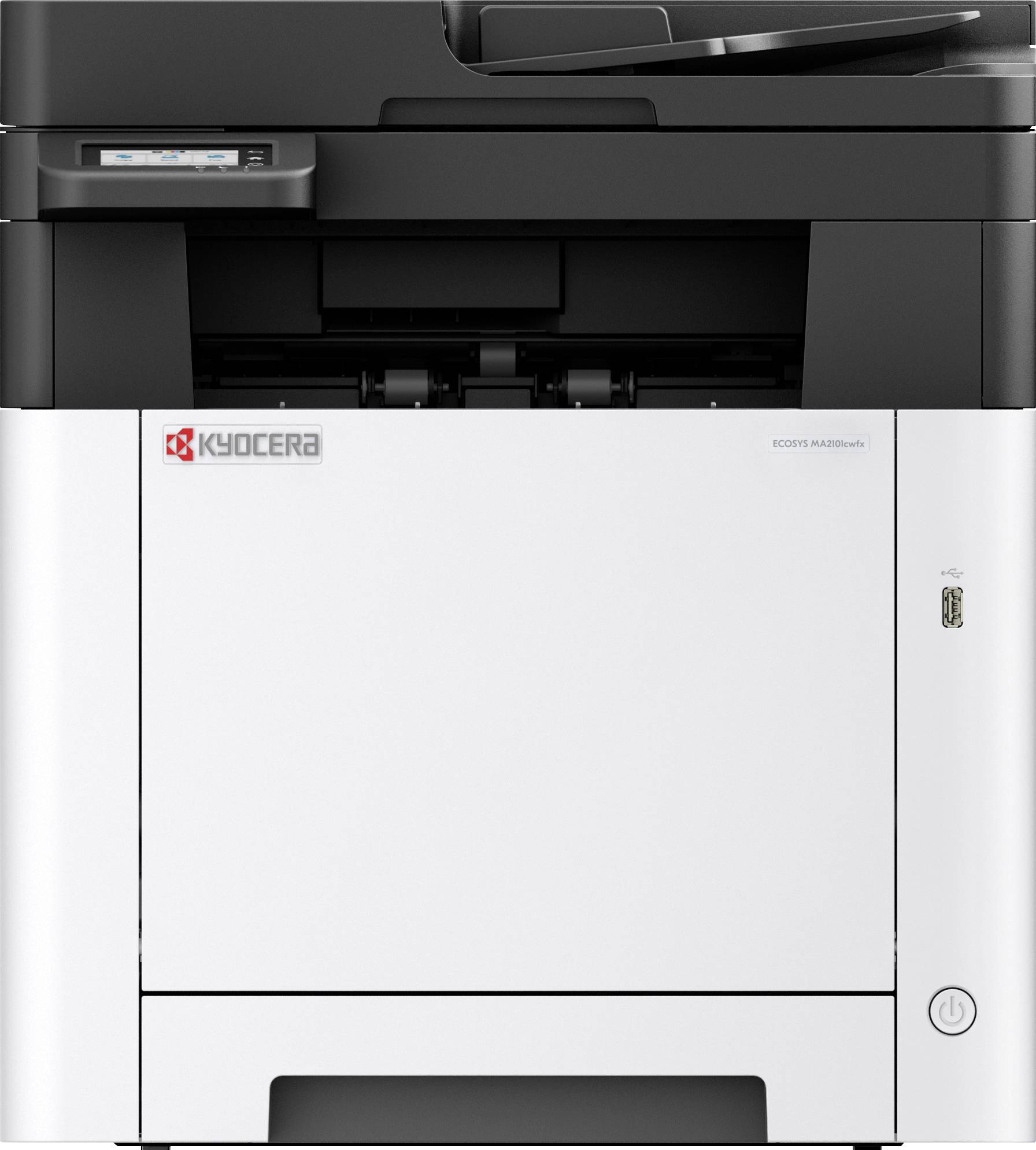 Kyocera ECOSYS MA2101cwfx/Plus Multifunktionsdrucker Laser Farbe A4 Drucker, Scanner, Kopierer, Fax LAN, WLAN, USB, Duplex, ADF