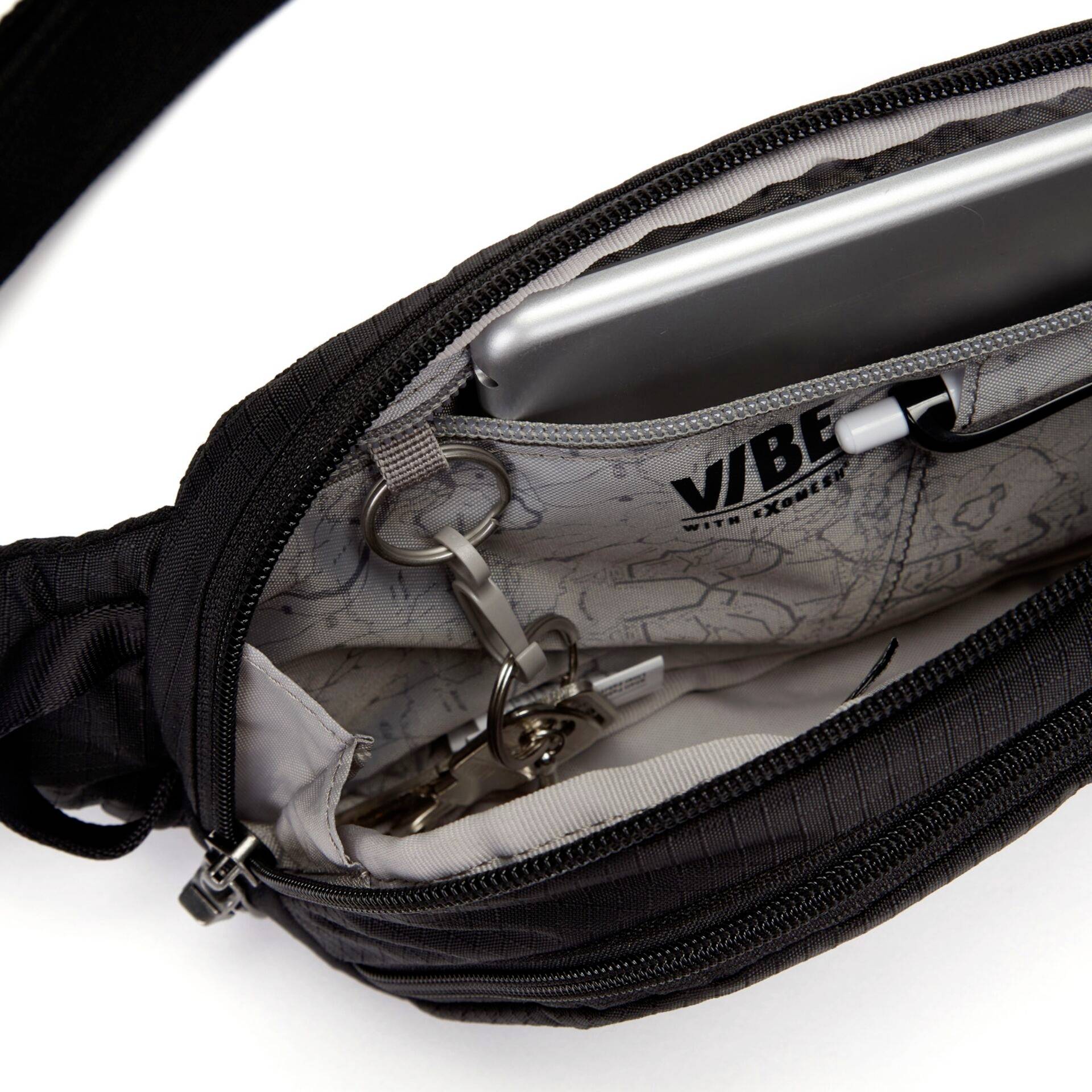 Pacsafe Umhängetasche Vibe 150sling 2.5l (B x H x T) 16 x 33 x 6cm Schwarz 60161130