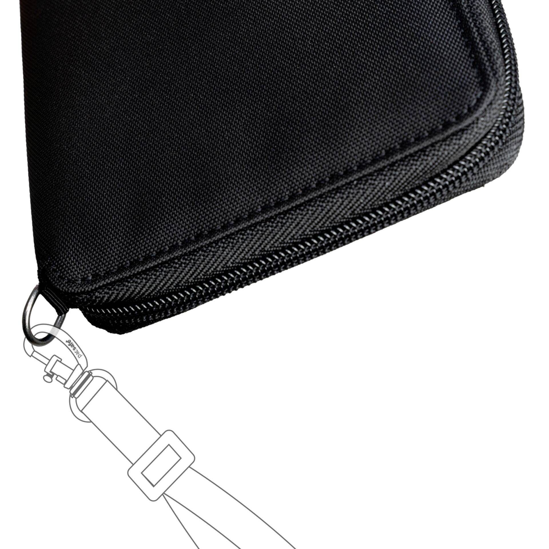 Pacsafe Portemonnaie RFIDsafe Travel Wallet (B x H x T) 11.5 x 22.5 x 2cm Schwarz 11055100