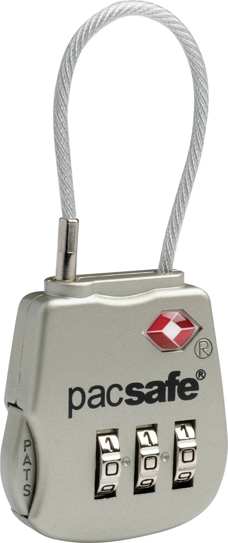 Pacsafe 10250705 Vorhängeschloss 3.3mm Silber Zahlenschloss