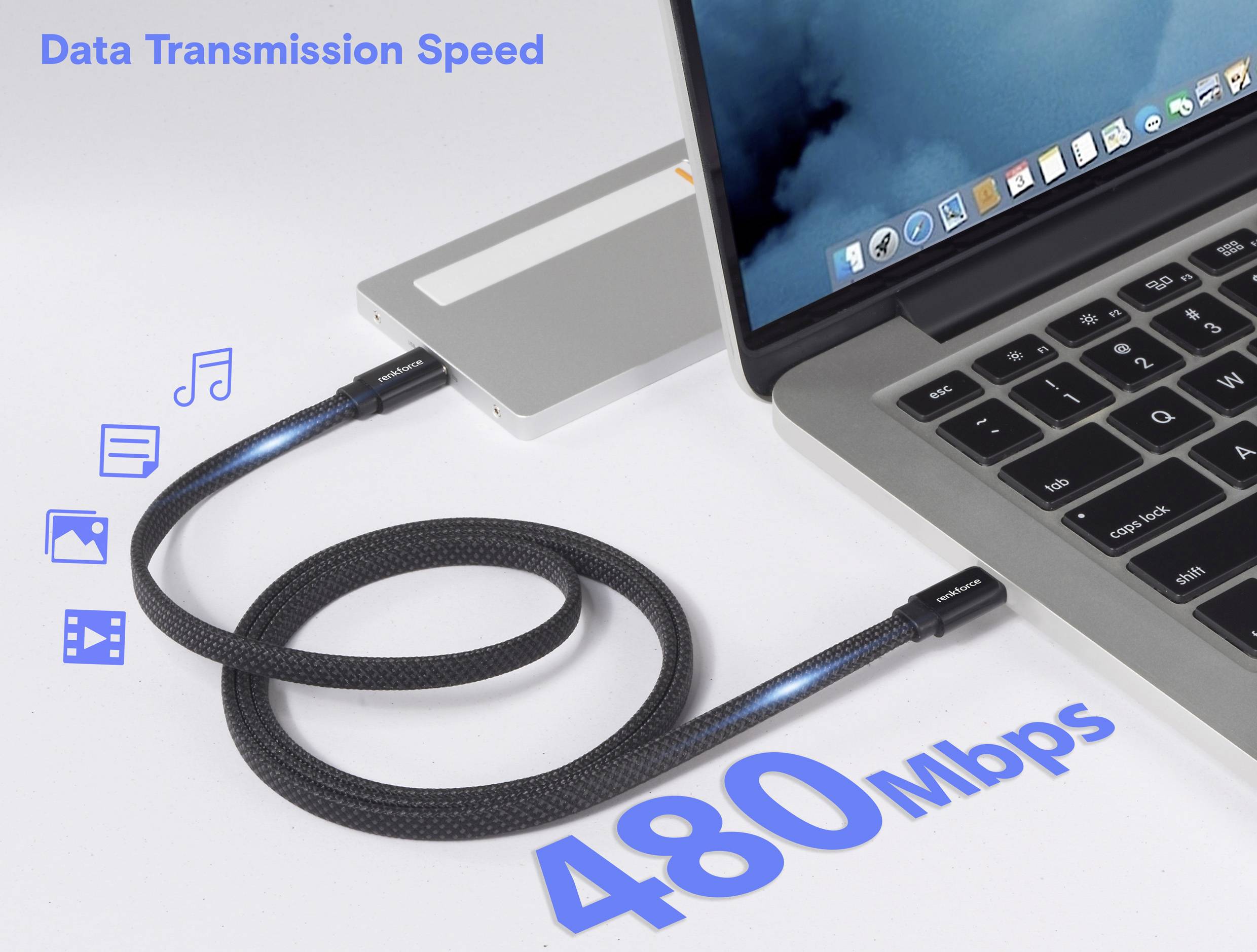 Datenübertragungsgeschwindigkeit 480 Mbps