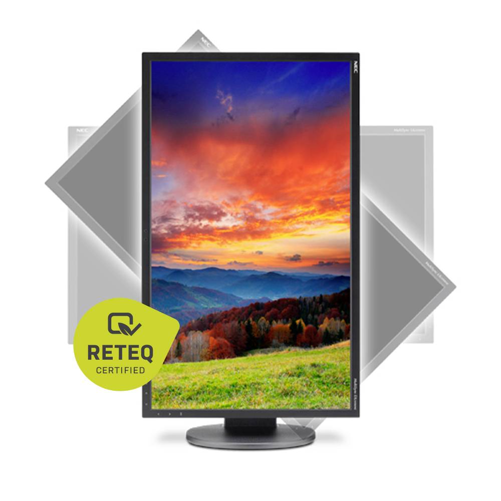 NEC Multisync EA244WMI-BK LED-Monitor (generalüberholt) (sehr gut) 61.2cm (24.1 Zoll) 16:10 5 ms DisplayPort, DVI, HDMI®, USB IPS