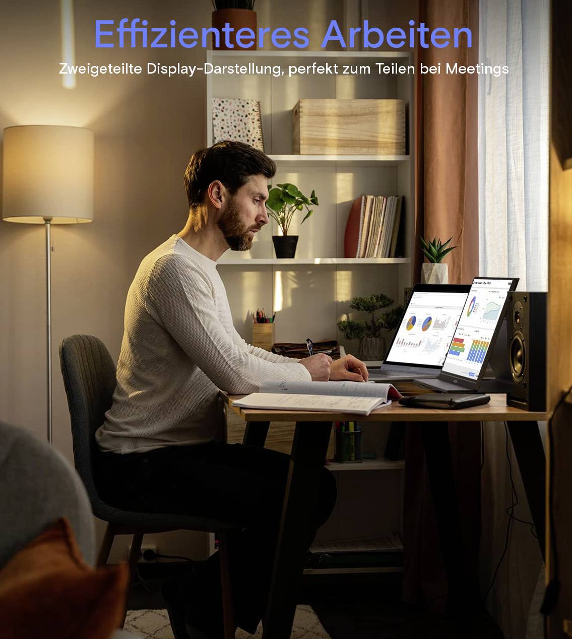 Arzopa S1 Table Portabler Monitor EEK A (A - G) 39.6cm (15.6 Zoll) 1920 x 1080 Pixel 16:9 25 ms HDMI®, USB-C®, USB-A (Host) IPS