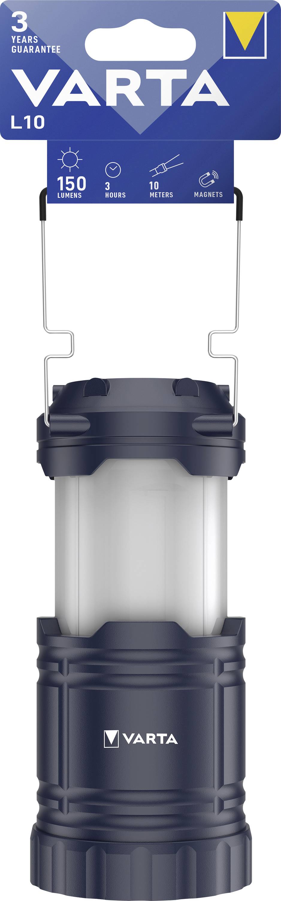 Varta 15673101111 Lantern L10 3AA ohne Batt. Camping-Laterne 150lm 272g Schwarz