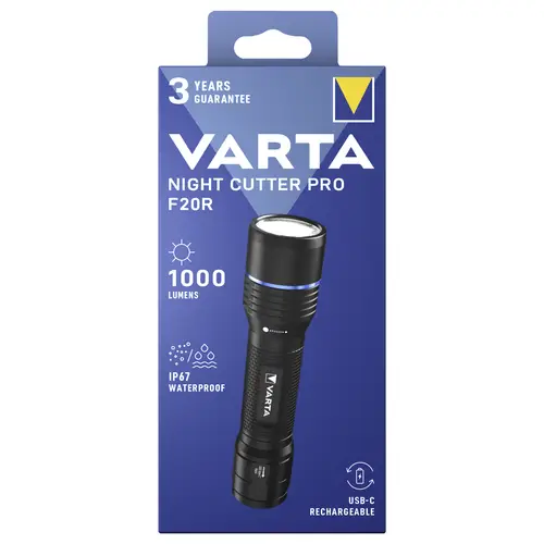 Varta Taschenlampe Night Cutter Pro F20R Rech. Box 1000lm 18920101111 Varta Taschenlampe Night Cutter Pro F20R Rech. Box 1000lm 18920101111
