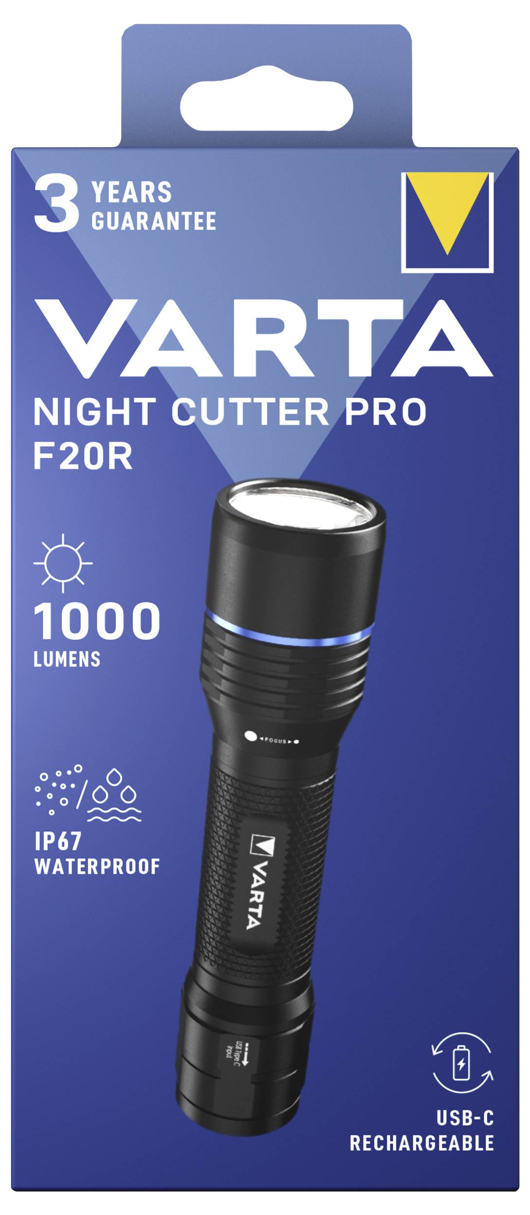 Varta VARTA Night Cutter Pro F20R Rech. Box 18920101111 Taschenlampe 1000 lm 232 g