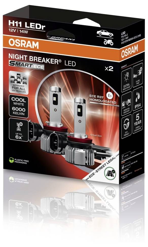Osram Automotive 64211DWNBSM-ECE-2HB LED Leuchtmittel H11 12 V