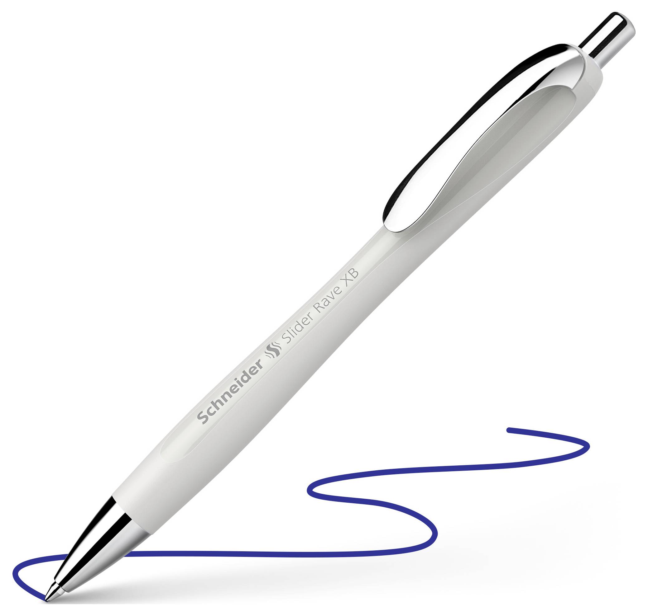 Schneider Schreibgeräte Slider Rave silver grey, Mine Slider 755 XB blau 132512 Kugelschreiber Schreibfarbe: Blau 1St.