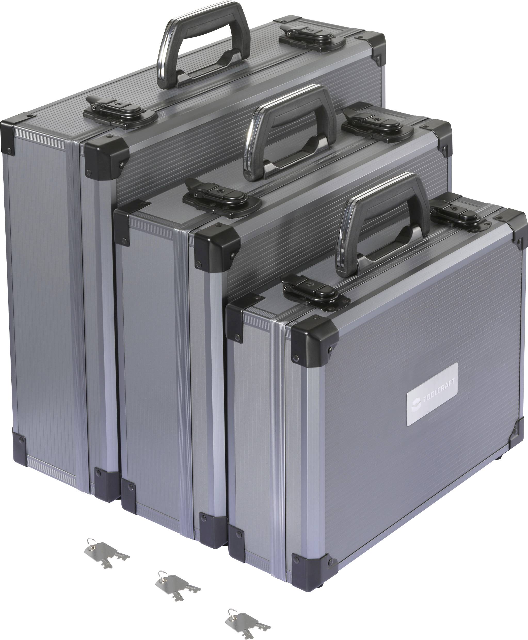 TOOLCRAFT TO-10308366 Universal Werkzeug-Pilotenkoffer unbestückt 3teilig (L x B x H) 44.5 x 36 x 14.8cm