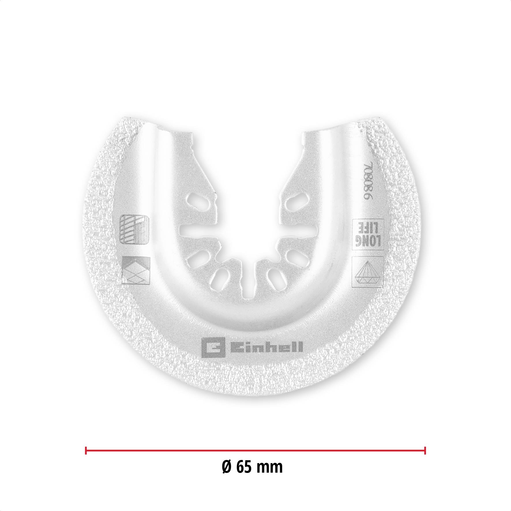 Einhell 708086 Sägeblatt halbrund DIA, 65mm Diamant Sägeblatt 65mm 1St.