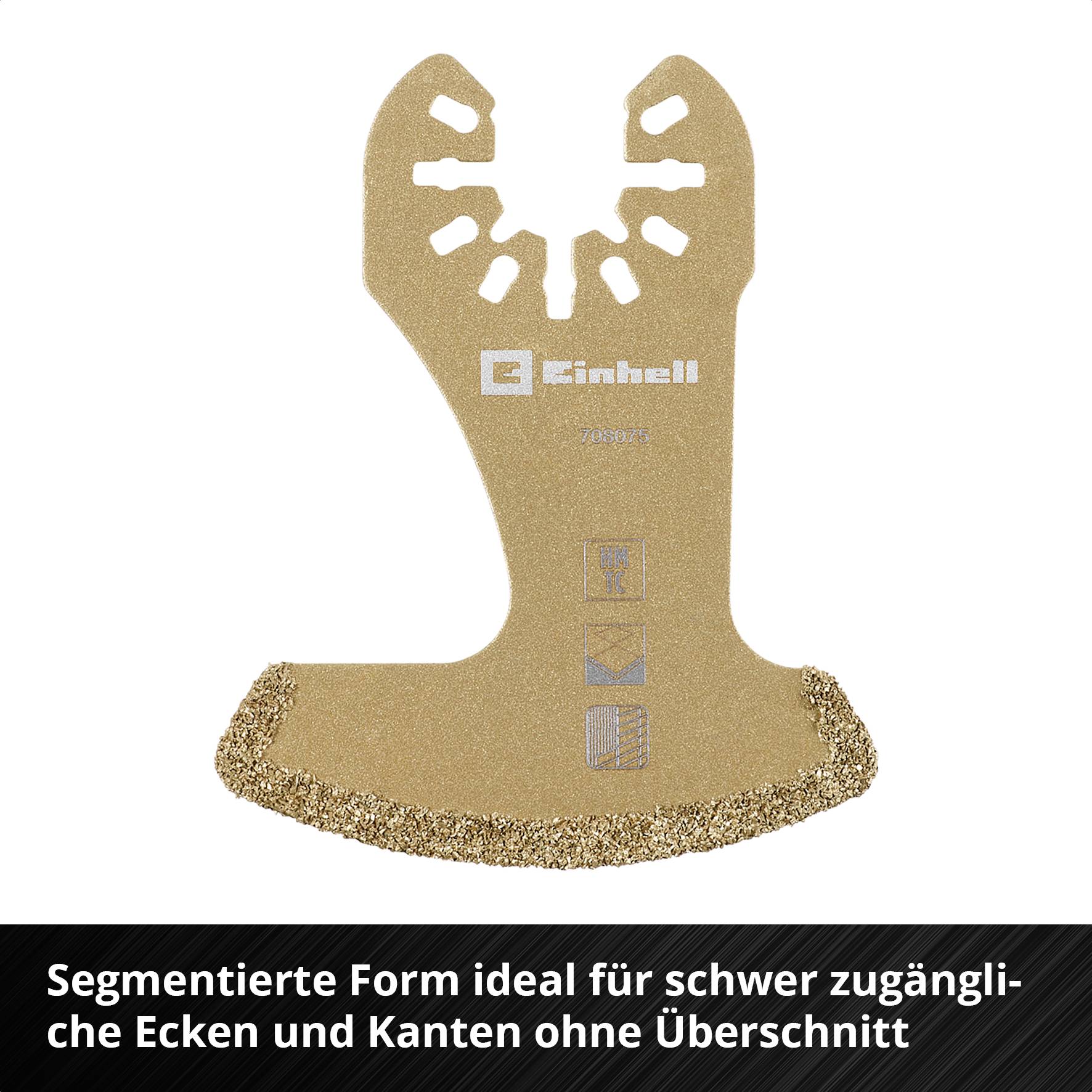 Einhell 708075 Segmentmesser HM 57mm Chrom-Vanadium Stahl, Hartmetall Sägeblatt 57mm 1St.