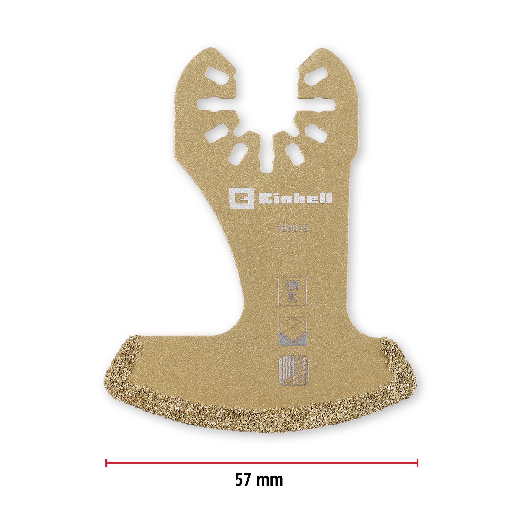 Einhell 708075 Segmentmesser HM 57mm Chrom-Vanadium Stahl, Hartmetall Sägeblatt 57mm 1St.
