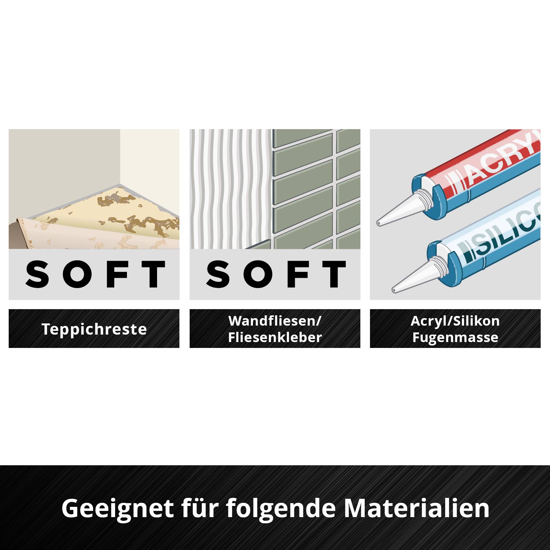 Einhell 708003 Schaber HCS, Flexibel 52mm Chrom-Vanadium Stahl, HCS Schaber 52mm 1St.