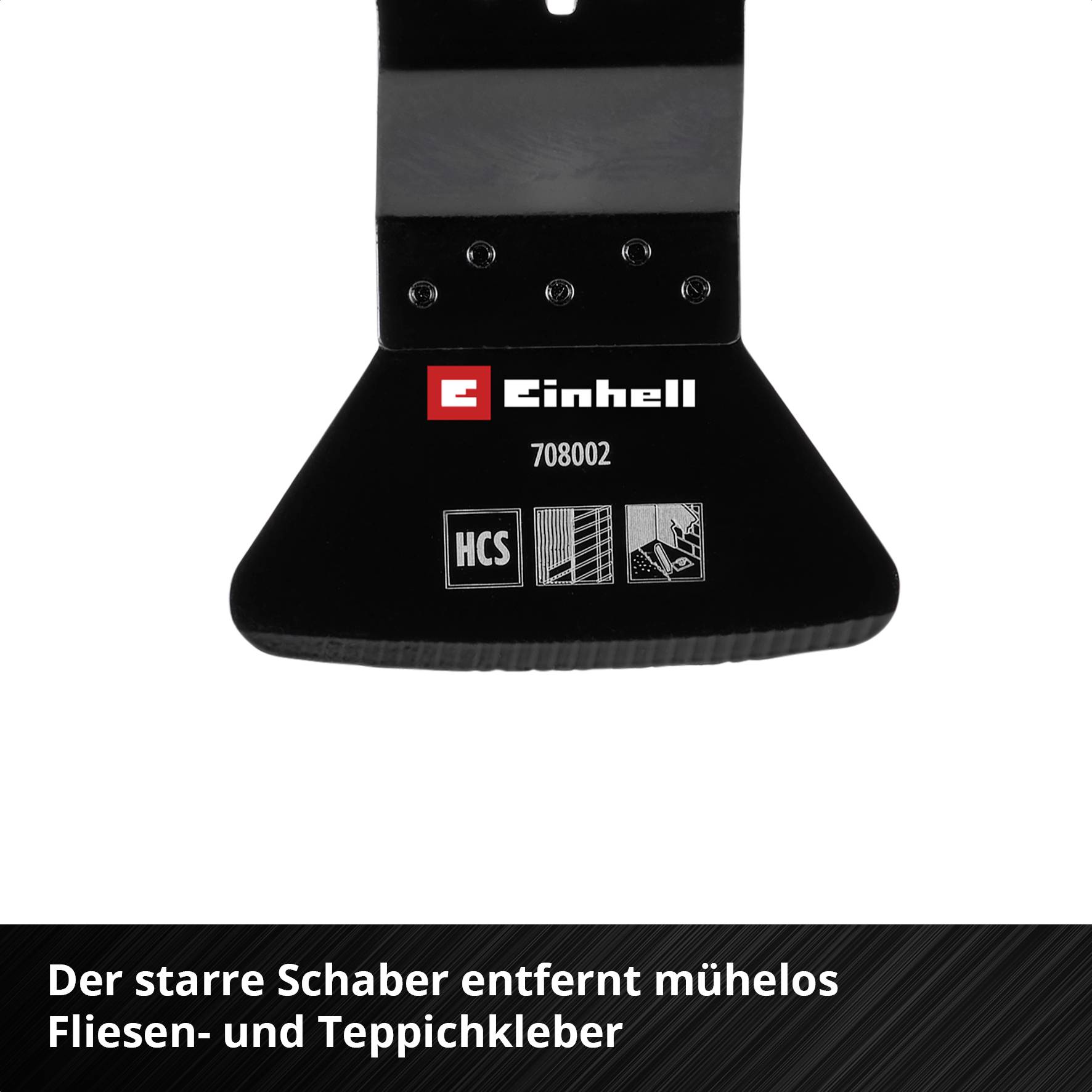 Einhell 708002 Schaber HCS, Starr 52mm Chrom-Vanadium Stahl, HCS Schaber 52mm 1St.