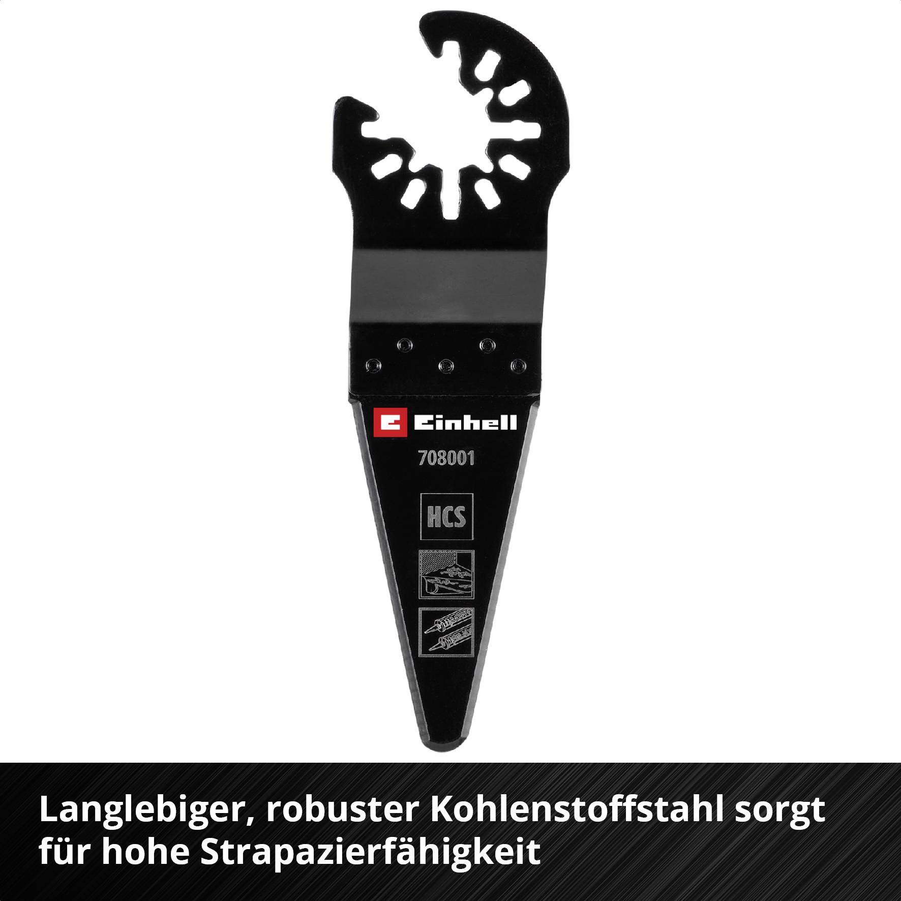 Einhell 708001 Schaber/Messer HCS, Spitz Chrom-Vanadium Stahl, HCS Schaber 50mm 1St.