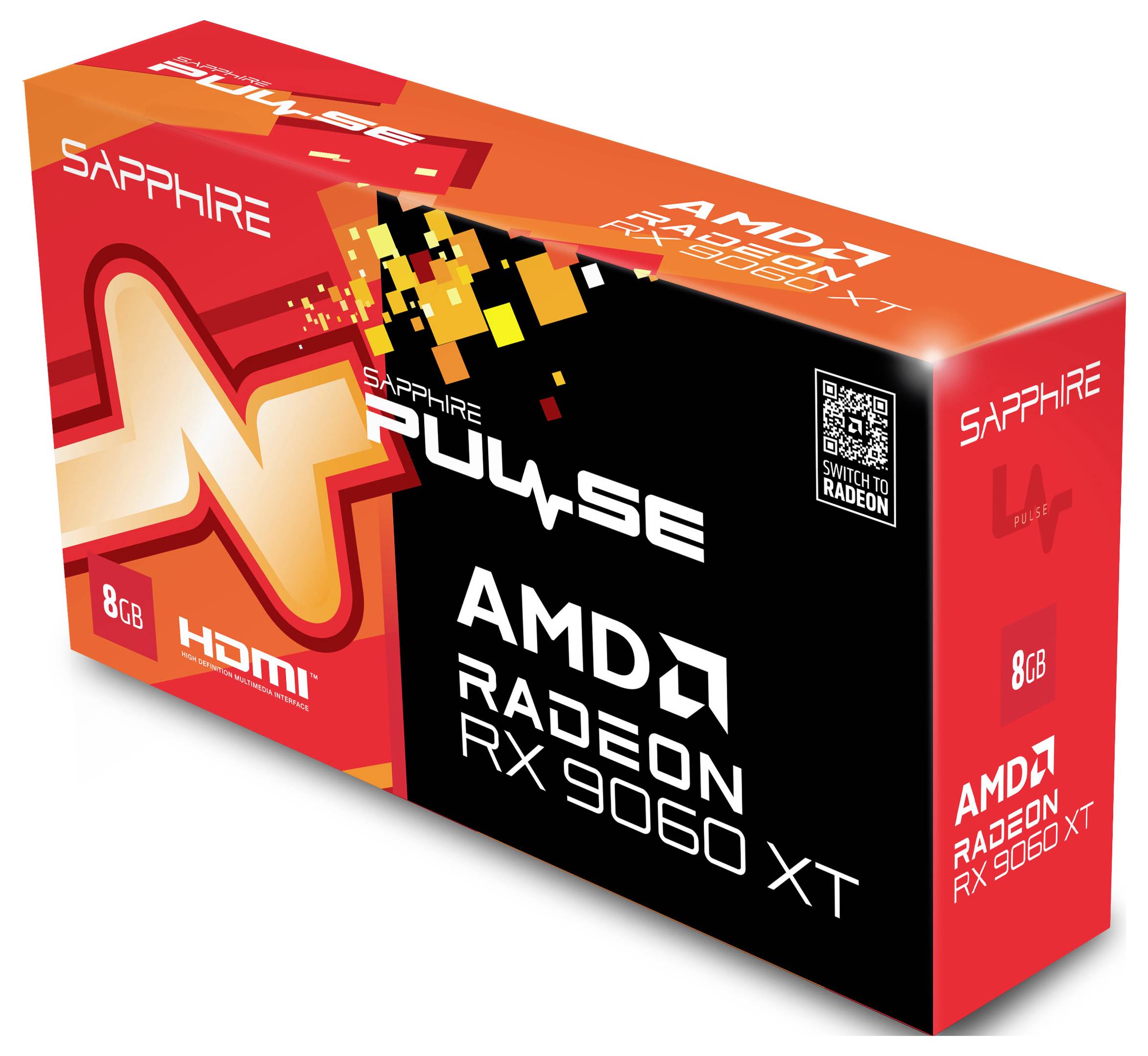 Sapphire Grafikkarte AMD Radeon RX 9060 XT Radeon RX 9060 XT 8GB