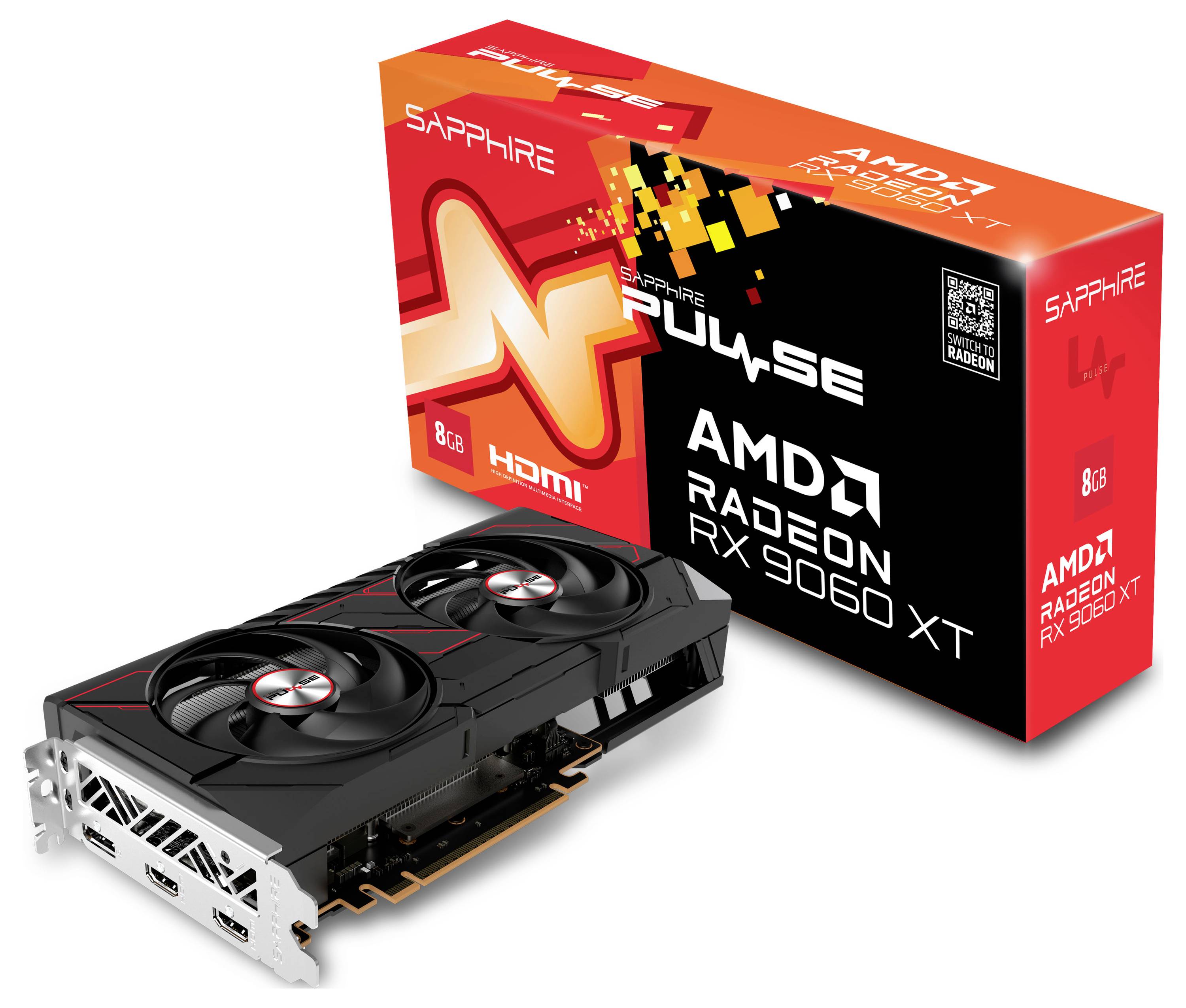 Sapphire Grafikkarte AMD Radeon RX 9060 XT Radeon RX 9060 XT 8GB