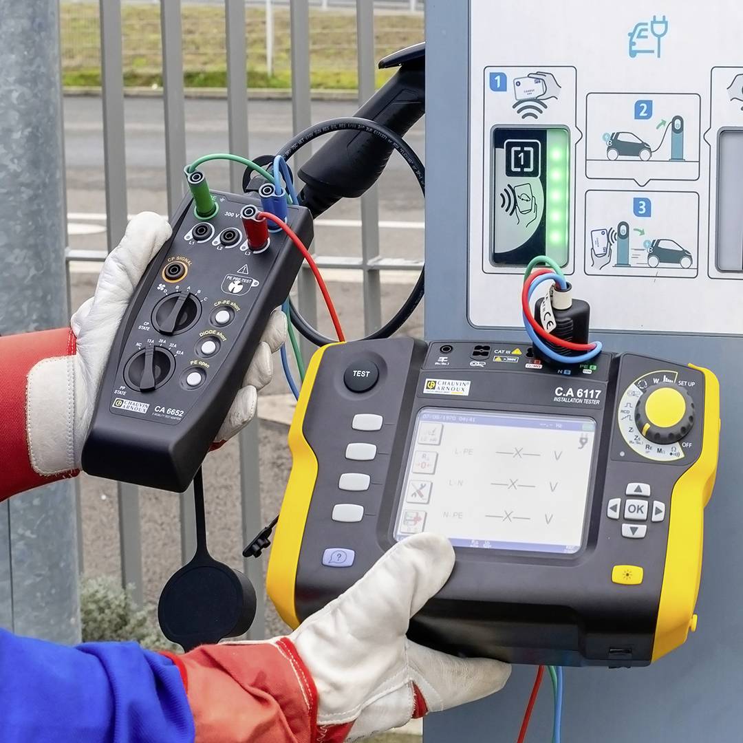 Chauvin Arnoux EVSE-SET CA 6652 + CA 6117 + DataView + CA 762 IP2X Installationstester-Set, VDE-Prüfgeräte-Set VDE-Norm 0100, 0105