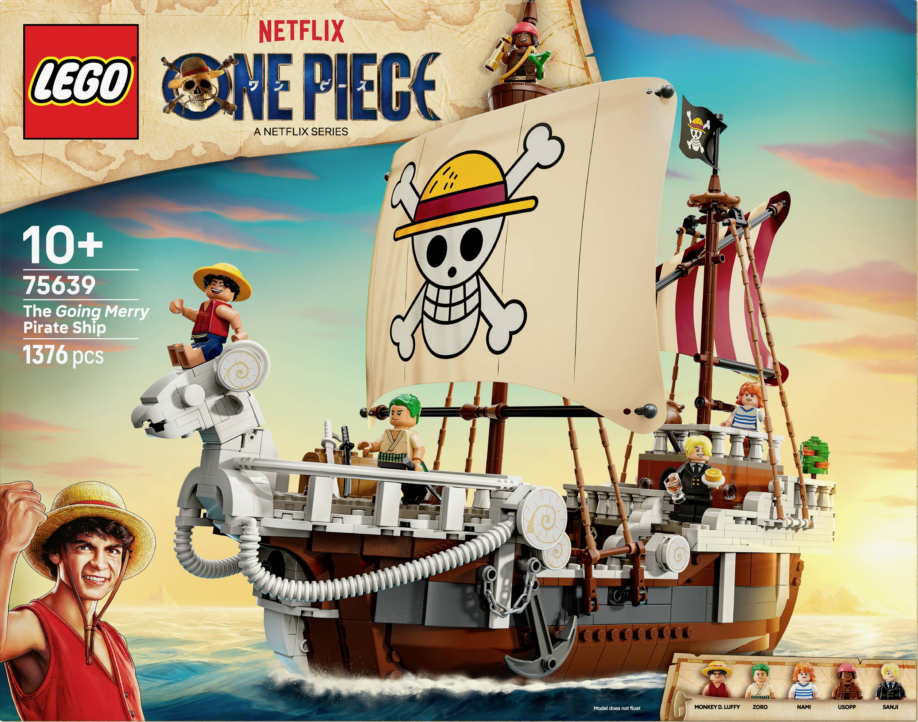 LEGO ONE PIECE 75639 Das Piratenschiff Flying Lamb, Kinder Spielzeug