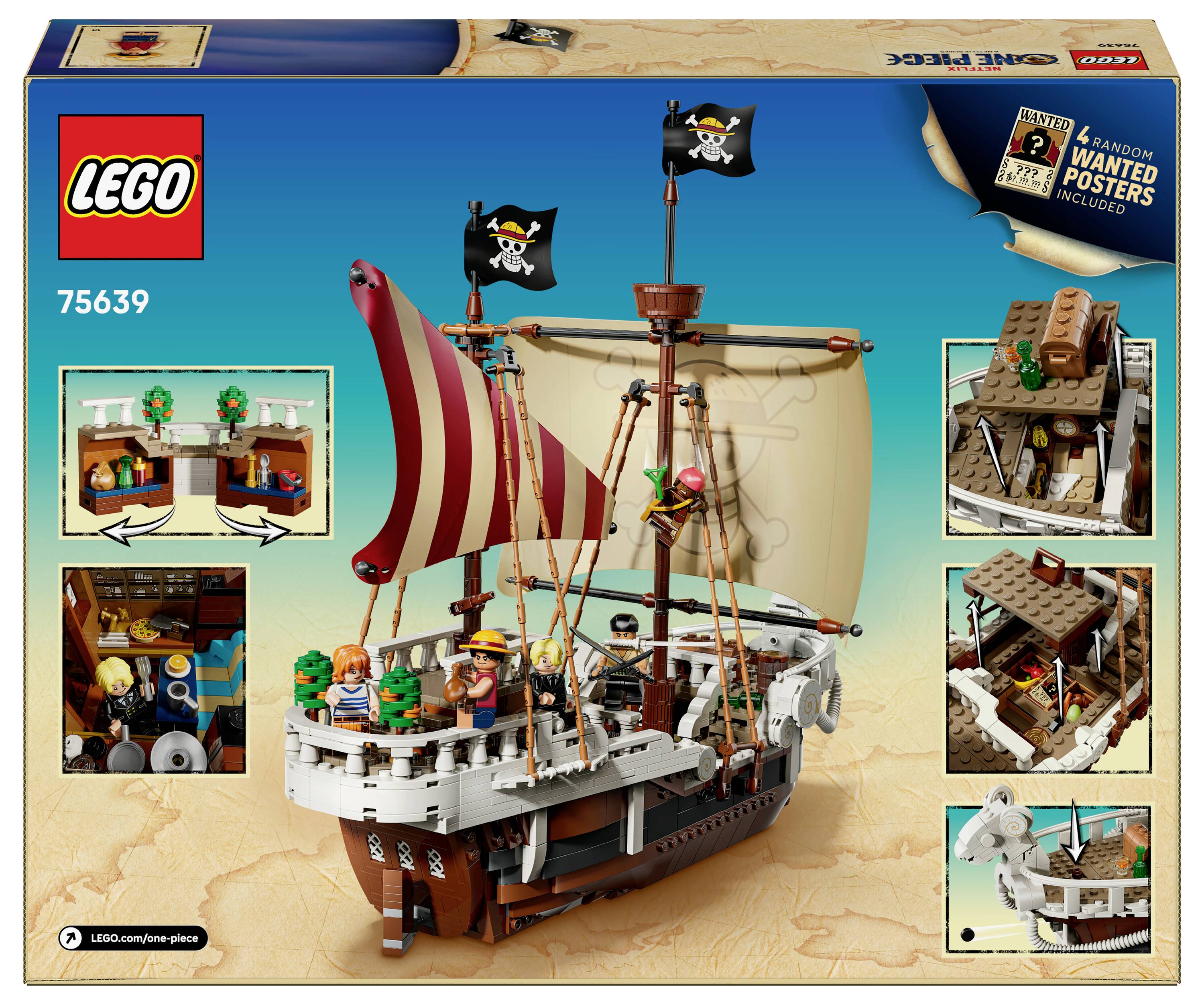 LEGO ONE PIECE 75639 Das Piratenschiff Flying Lamb, Kinder Spielzeug