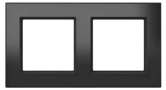 Homematic IP Funk Rahmen IP Glasrahmen – 2-fach, schwarz