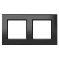 Homematic IP Funk Rahmen IP Glasrahmen – 2-fach, schwarz Homematic IP Funk Rahmen IP Glasrahmen – 2-fach, schwarz