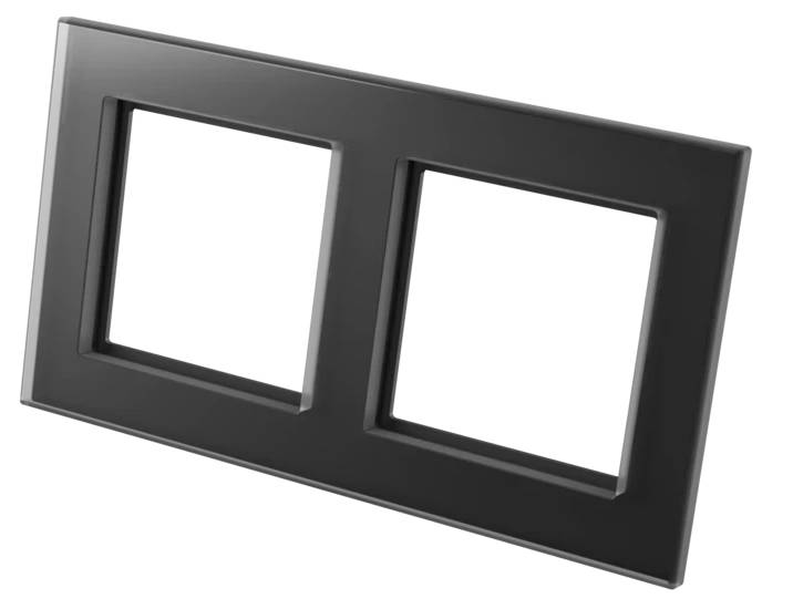 Homematic IP Funk Rahmen IP Glasrahmen – 2-fach, schwarz
