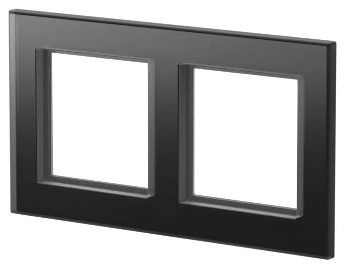 Homematic IP Funk Rahmen IP Glasrahmen – 2-fach, schwarz