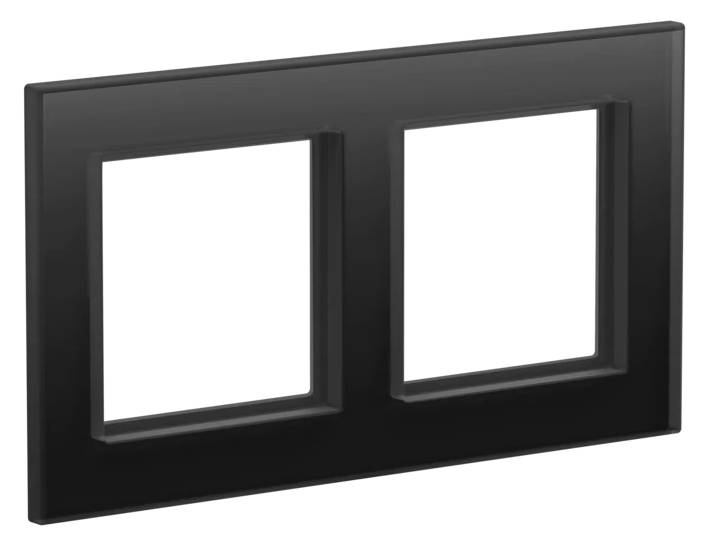 Homematic IP Funk Rahmen IP Glasrahmen – 2-fach, schwarz