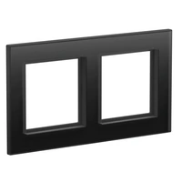 Homematic IP Funk Rahmen IP Glasrahmen – 2-fach, schwarz Homematic IP Funk Rahmen IP Glasrahmen – 2-fach, schwarz
