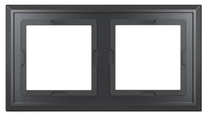 Homematic IP Funk Rahmen IP Glasrahmen – 2-fach, schwarz